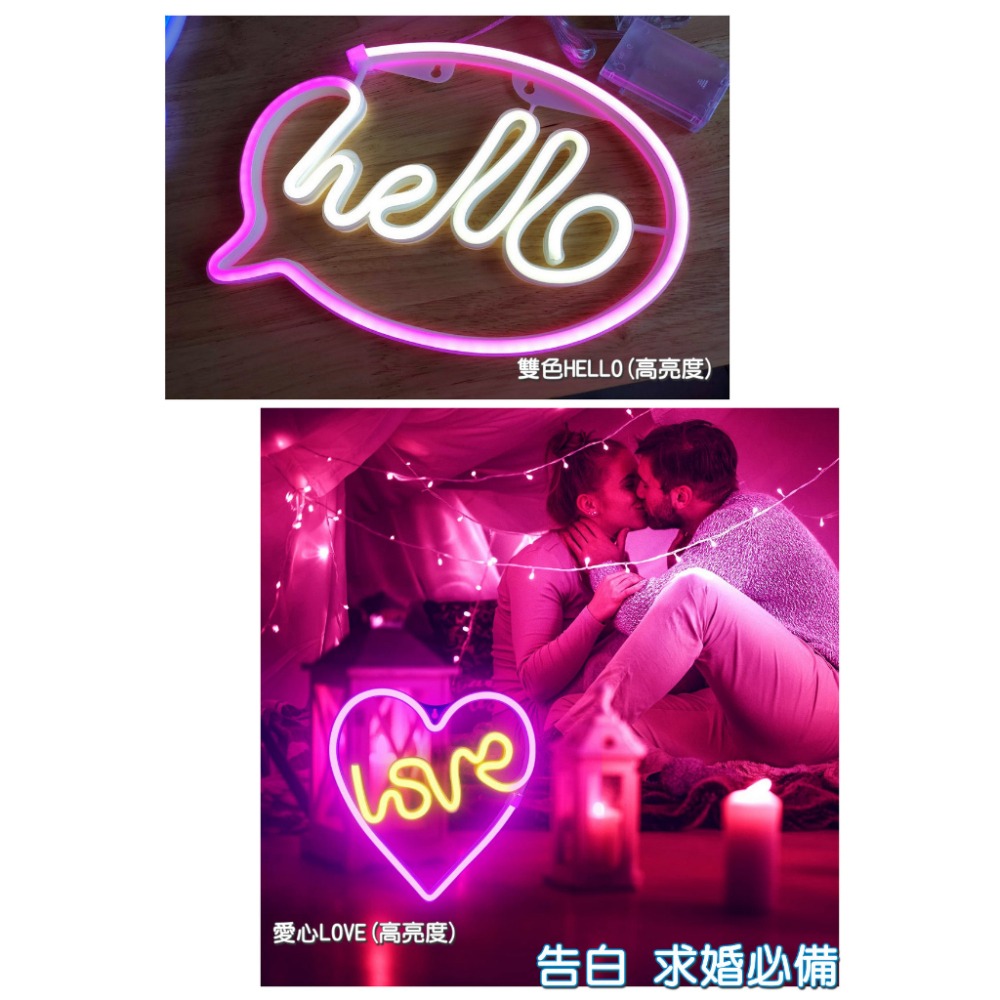 可愛造型 壁燈《造型霓虹燈小夜燈》電池+USB線雙供電 聖誕燈 情境燈 氣氛燈 電競燈 裝飾燈 造型燈 房間裝飾 氛圍燈-細節圖6