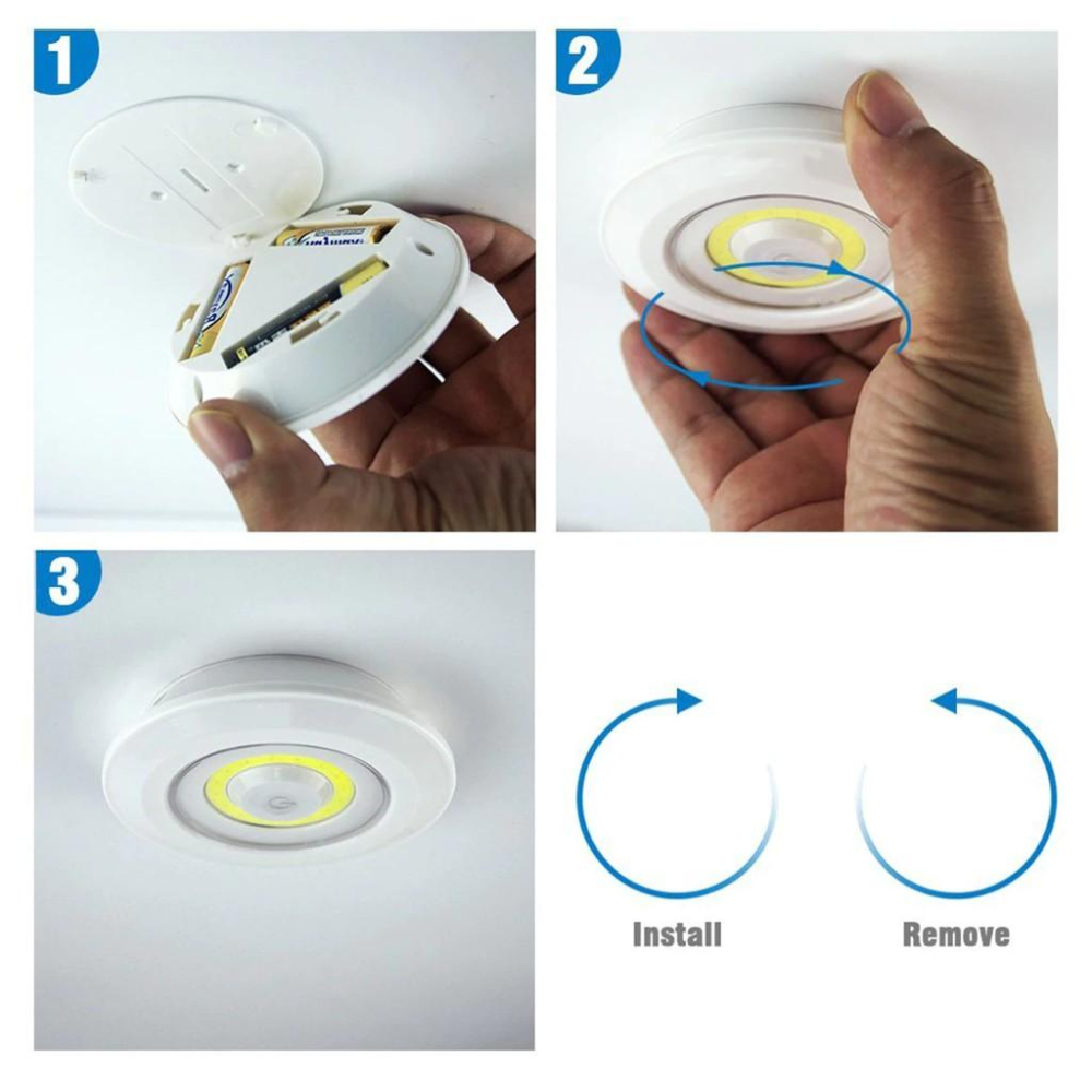 外銷歐美六萬顆 💡拍拍燈💡 買十送一 照明燈 櫥櫃燈 展示燈 電池燈 展示照明燈 情境燈 小夜燈 廚房燈 緊急照明燈-細節圖6