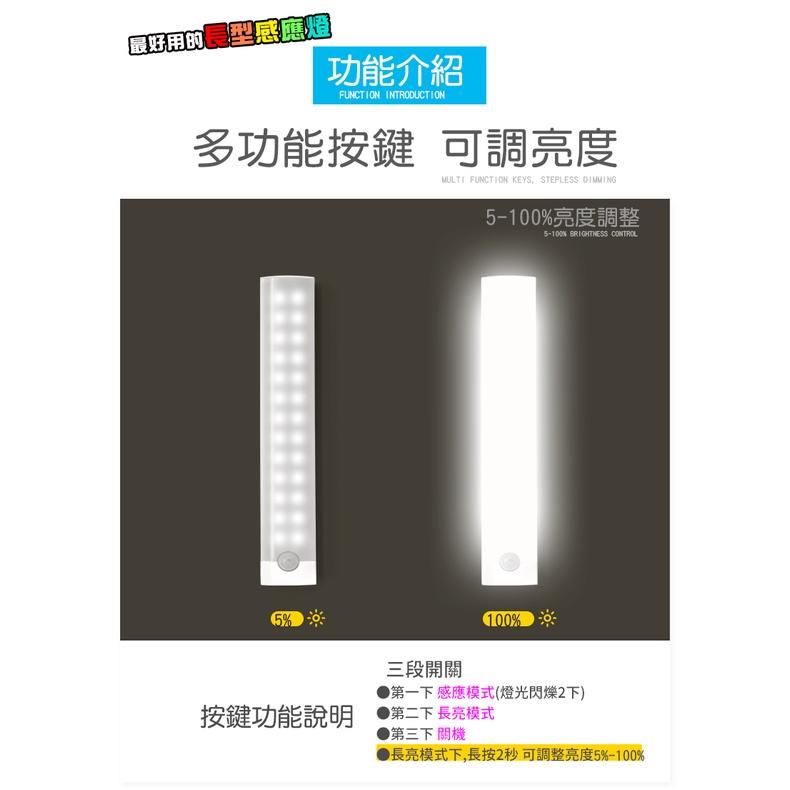 免運『最好用的 長型感應燈』充電續航力30天 充電款 感應燈 家用照明 廚櫃燈 抽屜燈 磁吸燈 衣櫃燈 緊急照明燈 檯燈-細節圖6