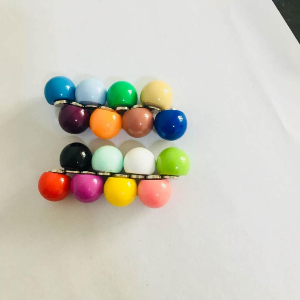 『免運』《彩色寶珠造型 強力磁鐵》『台灣現貨 24H快速出貨』辦公室磁鐵  冰箱磁鐵 黑板磁鐵 一組16顆-細節圖9