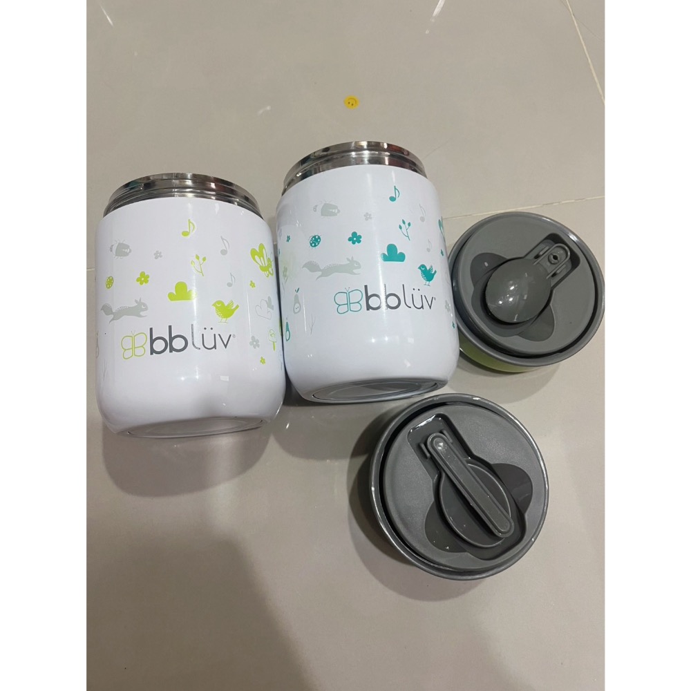 二手新加拿大bbluv 300ml保溫罐附折疊湯匙-細節圖2
