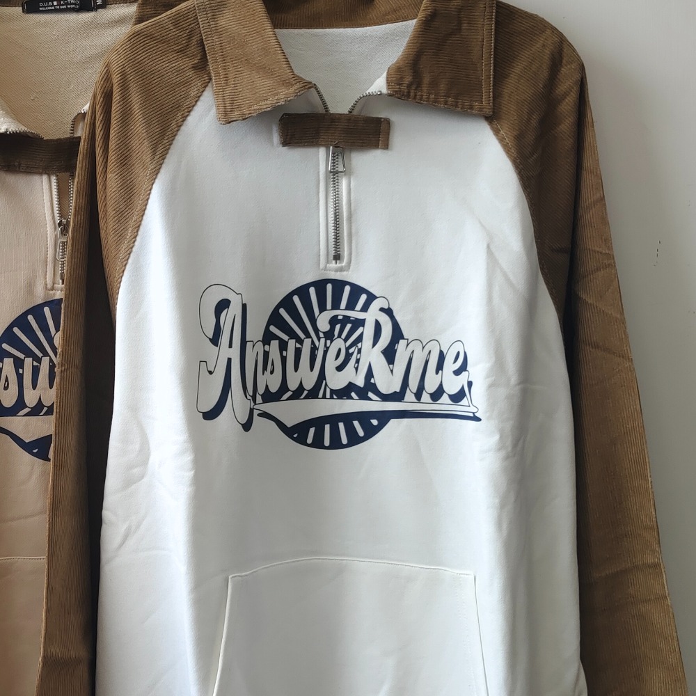 復古拼接燈芯絨POLO衫-規格圖1