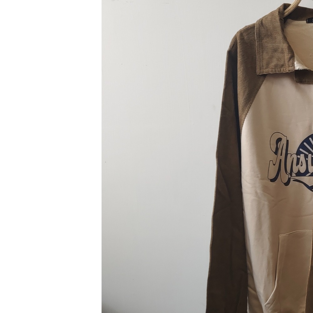 復古拼接燈芯絨POLO衫-規格圖1