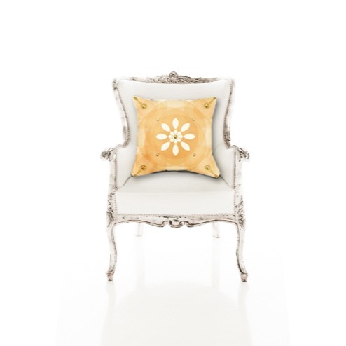 WiSofa時尚抱枕 {春氣花開抱枕}-Spring Forever 抱枕/靠枕/靠墊 - 暖陽黃 50x50cm-細節圖2