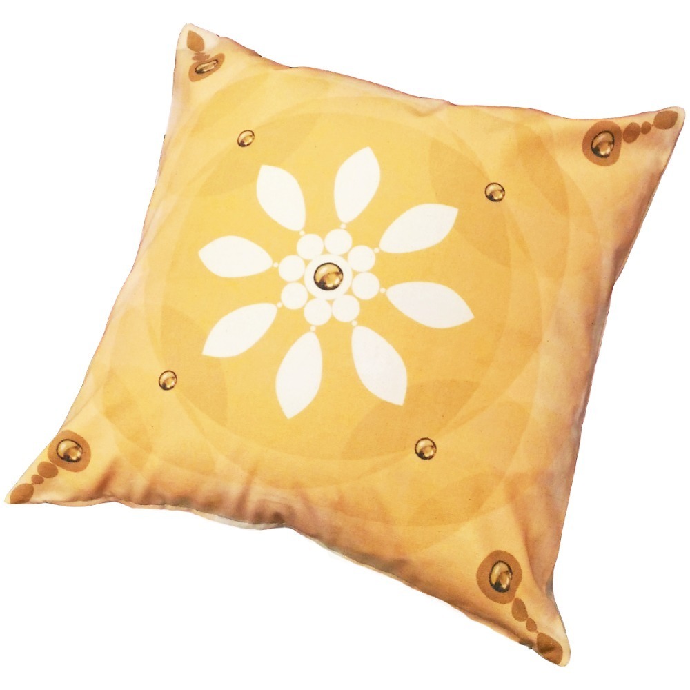 WiSofa時尚抱枕 {春氣花開抱枕}-Spring Forever 抱枕/靠枕/靠墊 - 暖陽黃 50x50cm-規格圖3