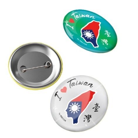 RODSGN【我愛台灣】徽章/別針 組 -  (純萃白+賓士黑+翠湖綠) 3入-細節圖2