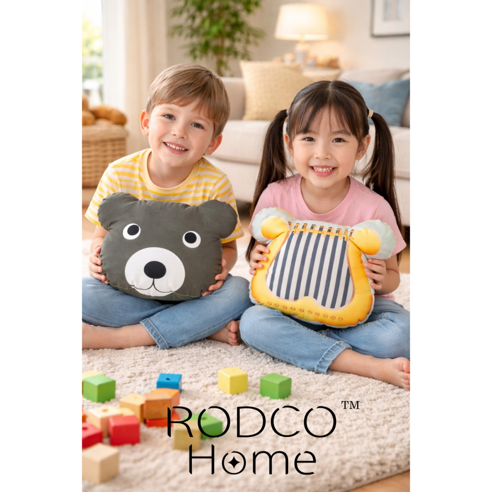 WiSofa 小熊與豎琴小抱枕-細節圖2