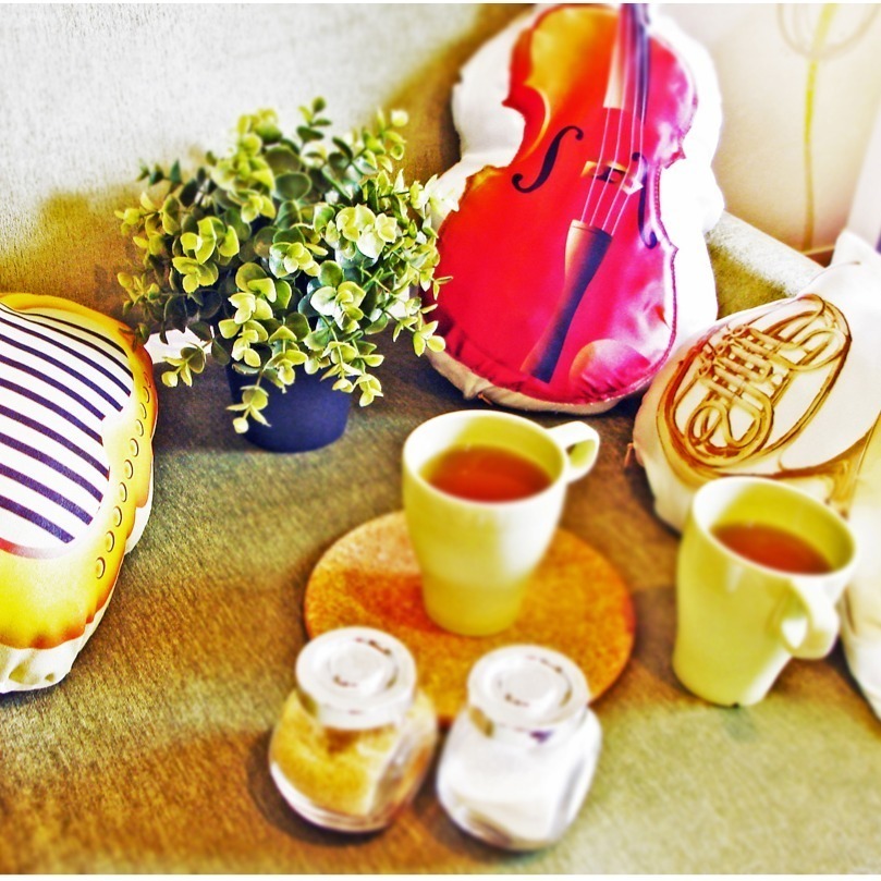 WiSofa 貓咪與小提琴小抱枕-細節圖3