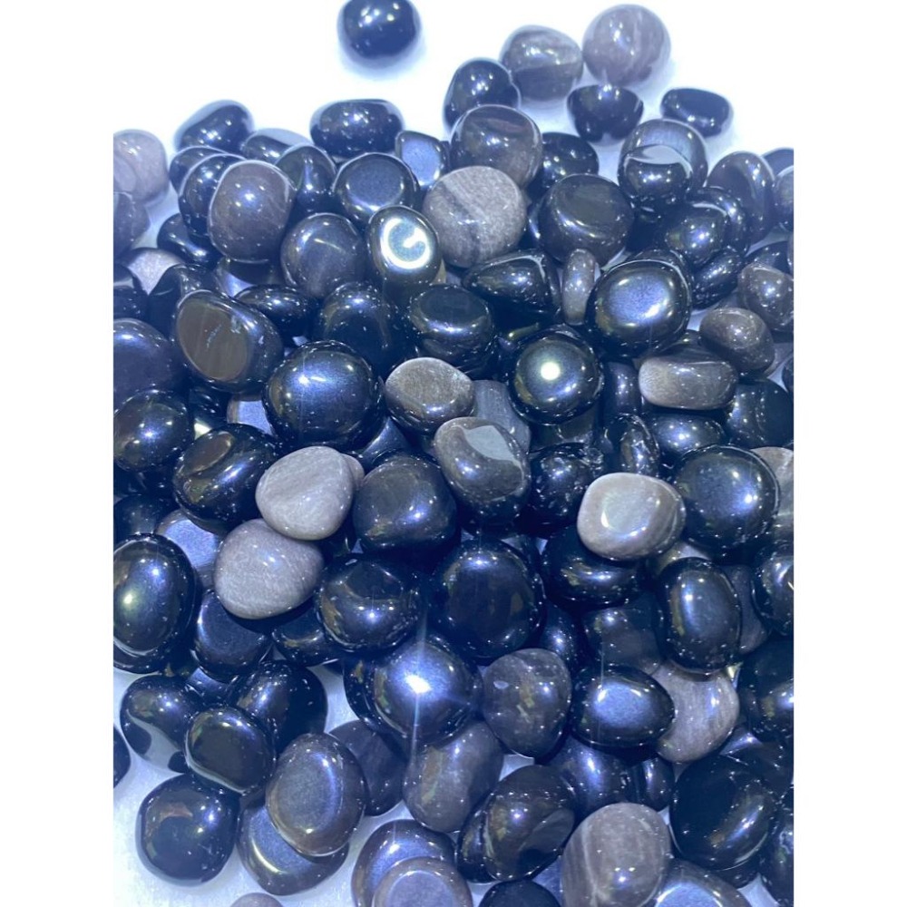 【銀光守護 ‧ 銀曜石滾石】100g 能量碎礦，閃耀神祕銀眼光芒，提升空間氣場、避邪擋煞，妝點居家氛圍的質感之選！-細節圖2