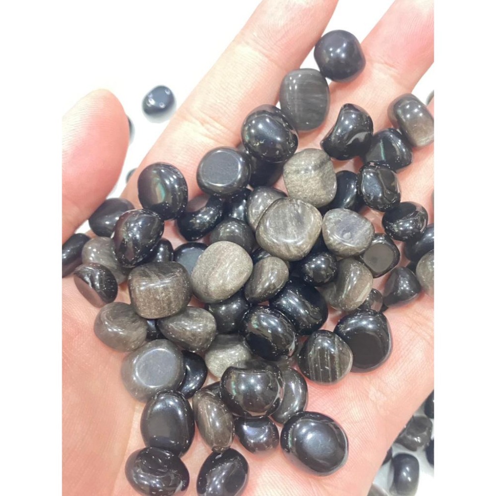 【銀光守護 ‧ 銀曜石滾石】100g 能量碎礦，閃耀神祕銀眼光芒，提升空間氣場、避邪擋煞，妝點居家氛圍的質感之選！-細節圖6