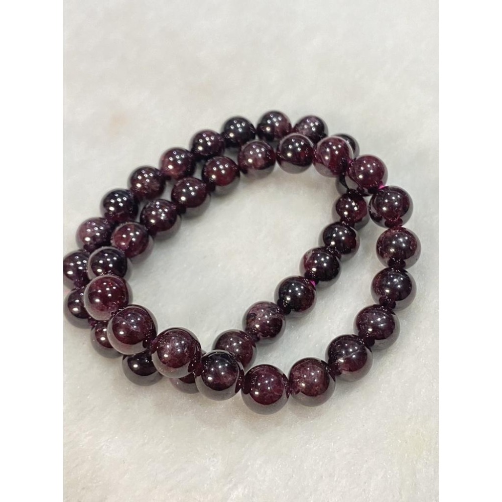 【現貨/極品 5A】透亮紅石榴石手珠｜酒紅光感 少雜質｜1月誕生石 女性魅力之石 半寶石手鍊 情人節禮物-細節圖5