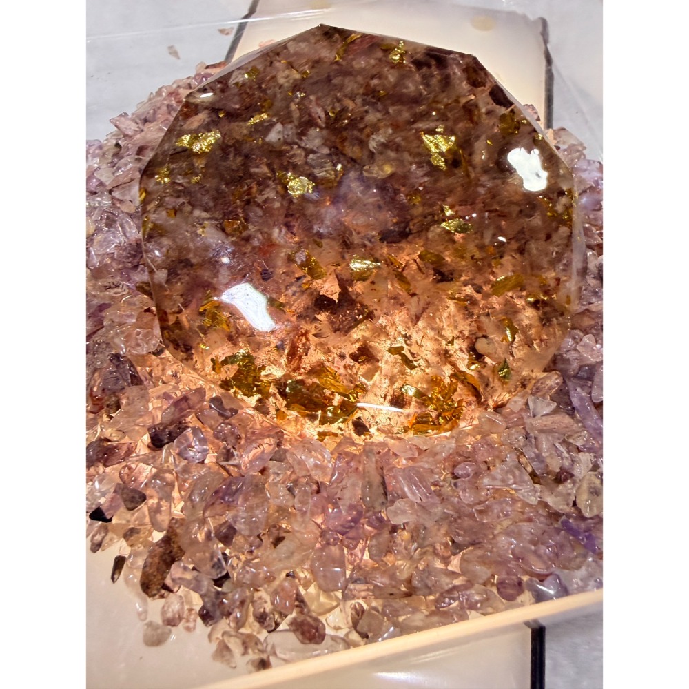 ✨宇宙頻率的微型工廠 ✨ 手作八角奧根能量盤。以八方圓滿之姿，灌注 12 種大地靈氣，轉化空間干擾，讓豐盛能量隨處發生-規格圖11