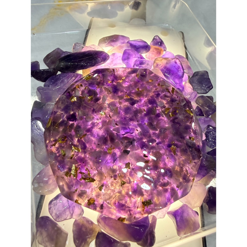 ✨宇宙頻率的微型工廠 ✨ 手作八角奧根能量盤。以八方圓滿之姿，灌注 12 種大地靈氣，轉化空間干擾，讓豐盛能量隨處發生-規格圖11