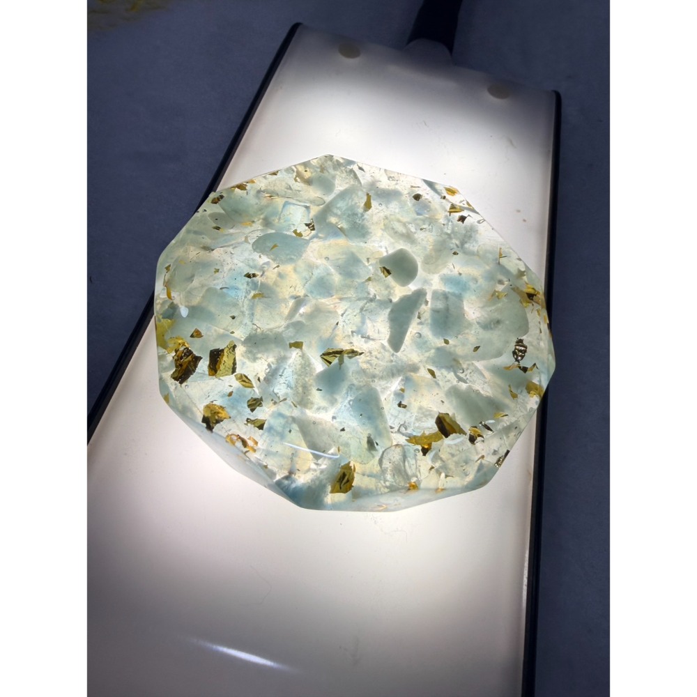 ✨宇宙頻率的微型工廠 ✨ 手作八角奧根能量盤。以八方圓滿之姿，灌注 12 種大地靈氣，轉化空間干擾，讓豐盛能量隨處發生-規格圖11