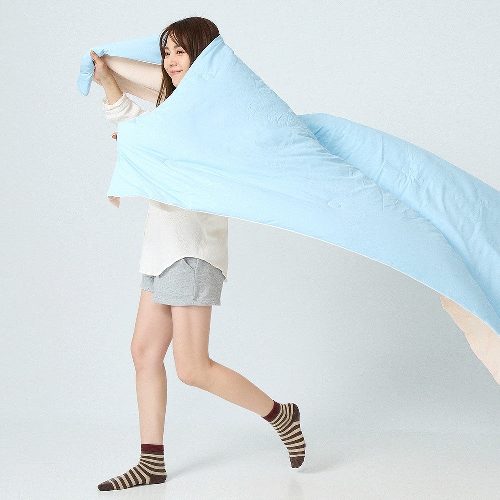 【金大器】冰分子夏雪被 瞬涼冰感被 涼感被 涼被 韓國市場棉被 冰淇淋被 韓國涼被 冰冰被 冰絲涼被 空調被 夏天被子-規格圖1
