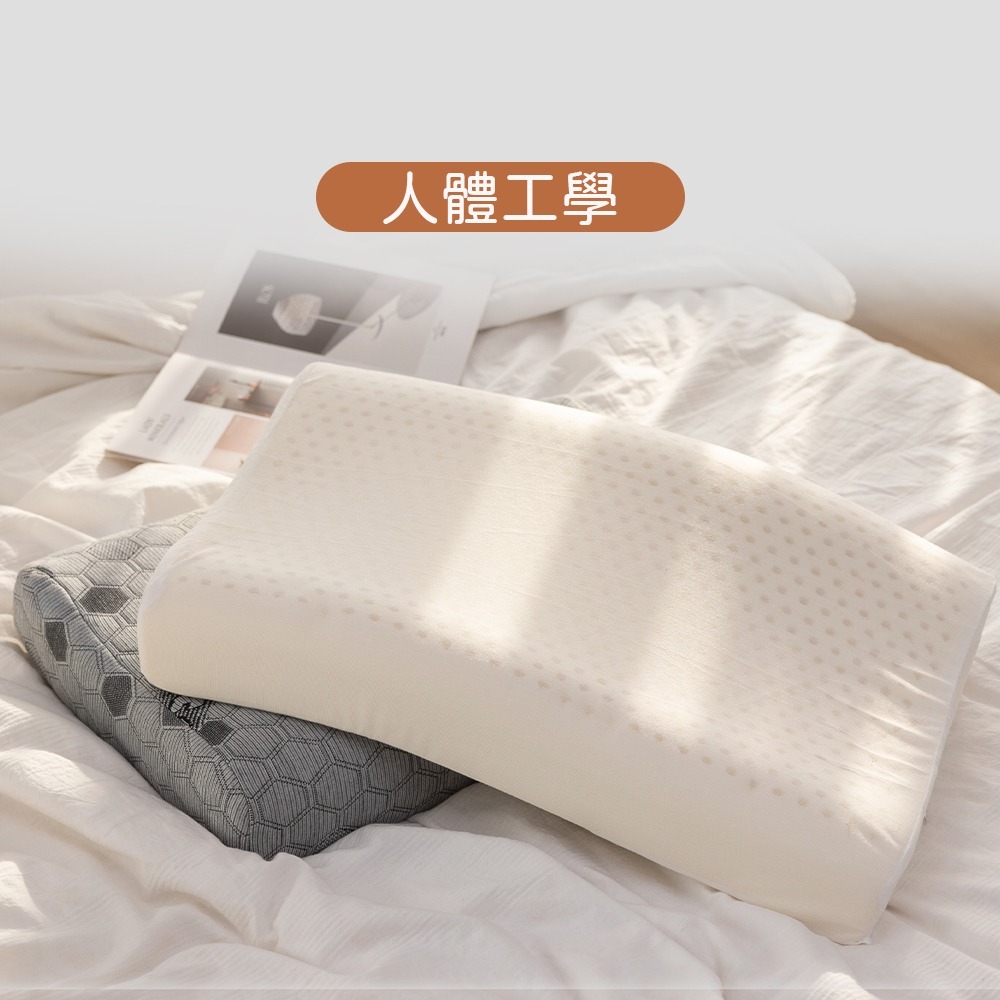 【金大器】天絲石墨烯 泰國乳膠枕  石墨烯枕頭 乳膠枕頭 記憶枕 止鼾枕 韓國枕頭 護頸枕頭 麵包枕 枕頭-規格圖1