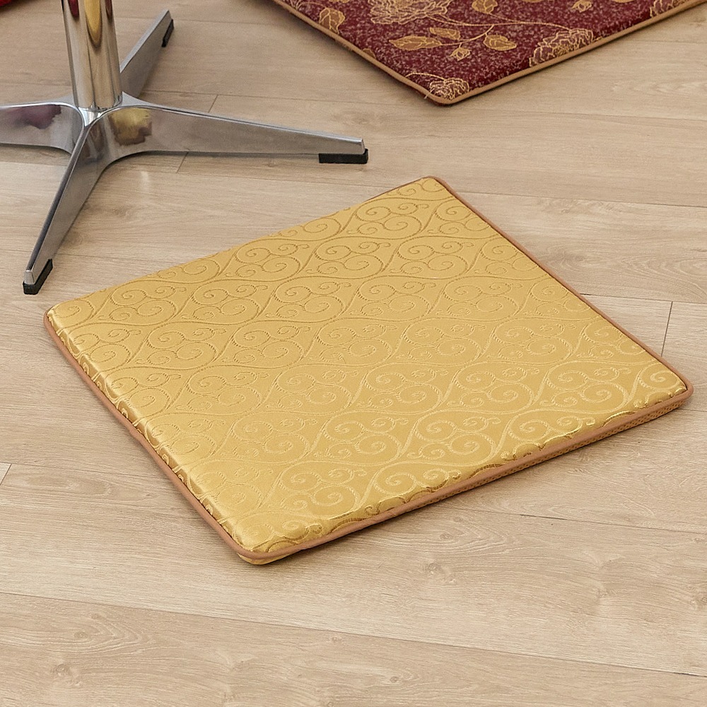 【金大器】奢華宮廷刺繡緹花坐墊 50x50x3cm 記憶坐墊 沙發實木椅墊 日式坐墊 榻榻米 木椅專用靠墊 椅墊-規格圖1