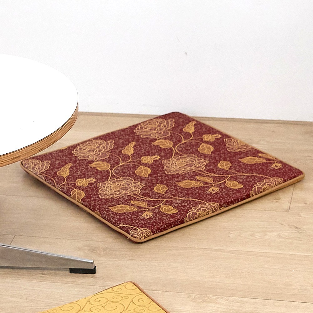 【金大器】奢華宮廷刺繡緹花坐墊 50x50x3cm 記憶坐墊 沙發實木椅墊 日式坐墊 榻榻米 木椅專用靠墊 椅墊-規格圖1