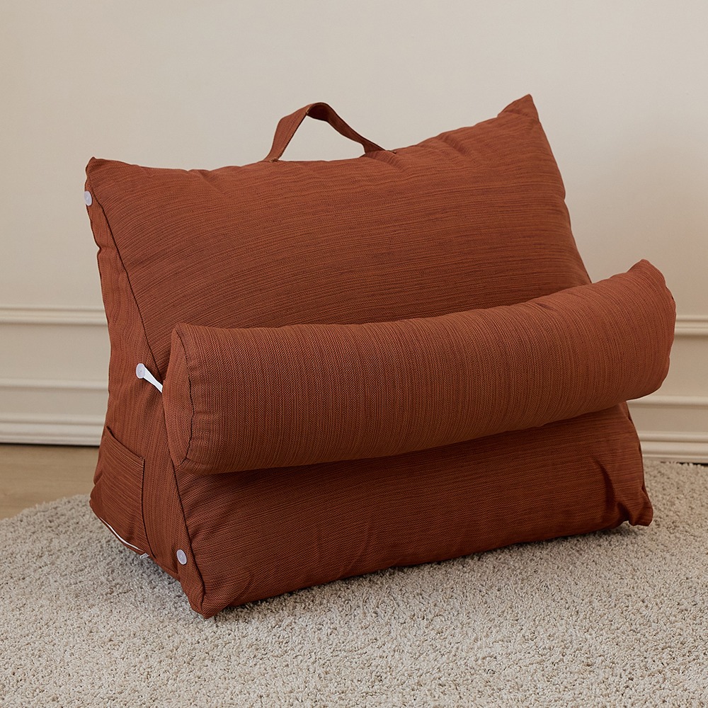 【金大器】多功能日系三角靠墊枕 大型64x32x50cm 懶人墊 靠枕 靠墊 床頭靠枕 抬腿枕 抱枕 腰靠枕-規格圖1