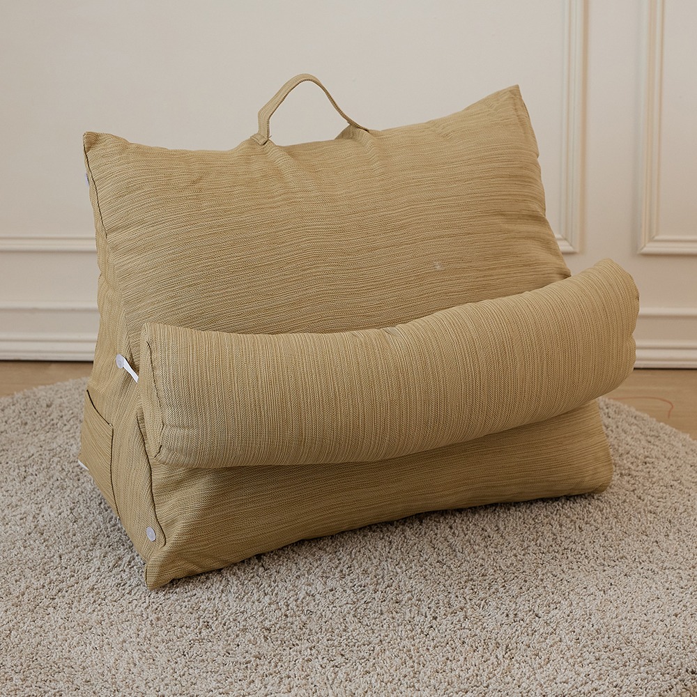 【金大器】多功能日系三角靠墊枕 大型64x32x50cm 懶人墊 靠枕 靠墊 床頭靠枕 抬腿枕 抱枕 腰靠枕-規格圖1