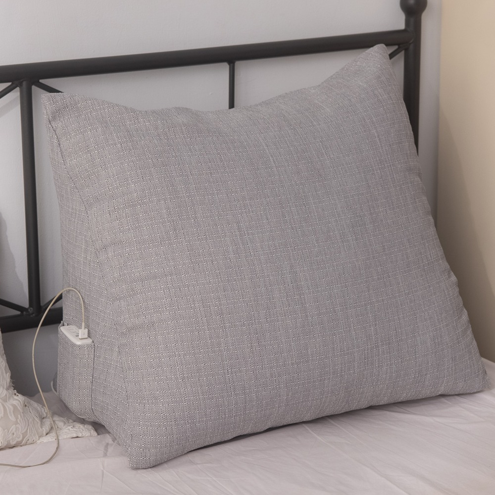 【金大器】素面三角靠墊枕 大型64x32x50cm 懶人墊 靠枕 靠墊 床頭靠枕 抬腿枕 抱枕 腰靠枕-規格圖1