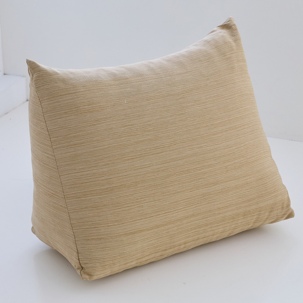 【金大器】素面三角靠墊枕 大型64x32x50cm 懶人墊 靠枕 靠墊 床頭靠枕 抬腿枕 抱枕 腰靠枕-規格圖1