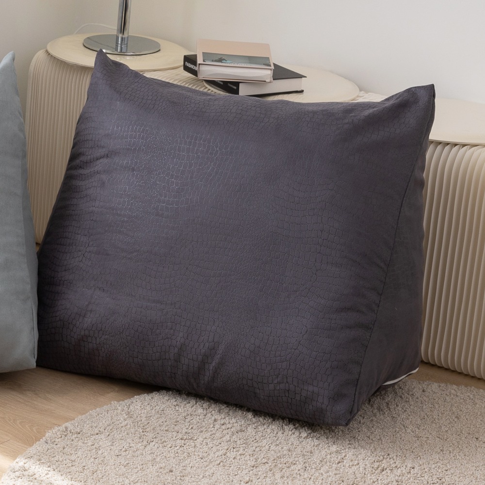 【金大器】素面三角靠墊枕 大型64x32x50cm 懶人墊 靠枕 靠墊 床頭靠枕 抬腿枕 抱枕 腰靠枕-規格圖1