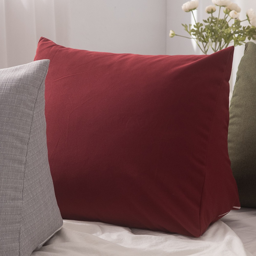 【金大器】素面三角靠墊枕 大型64x32x50cm 懶人墊 靠枕 靠墊 床頭靠枕 抬腿枕 抱枕 腰靠枕-規格圖1