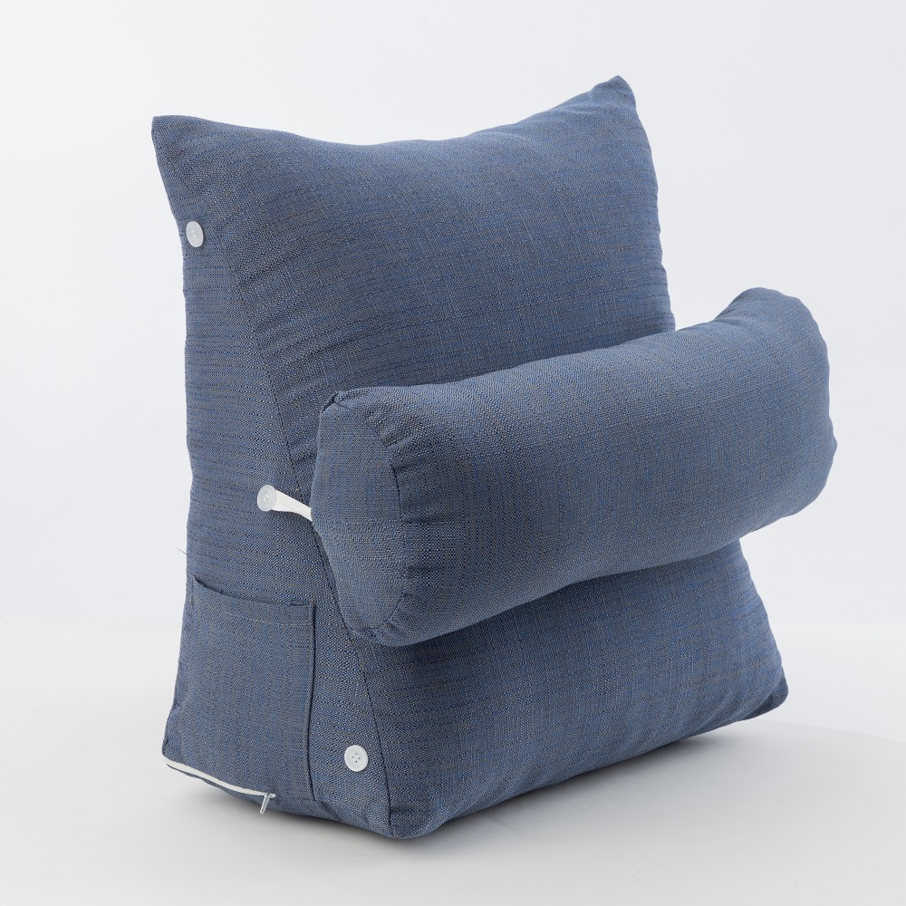 【金大器】多功能日系三角靠墊枕 中型45x25x45cm 懶骨頭 靠枕 抱枕 靠墊 抬腿枕 腰靠 床上靠枕 沙發墊-規格圖1