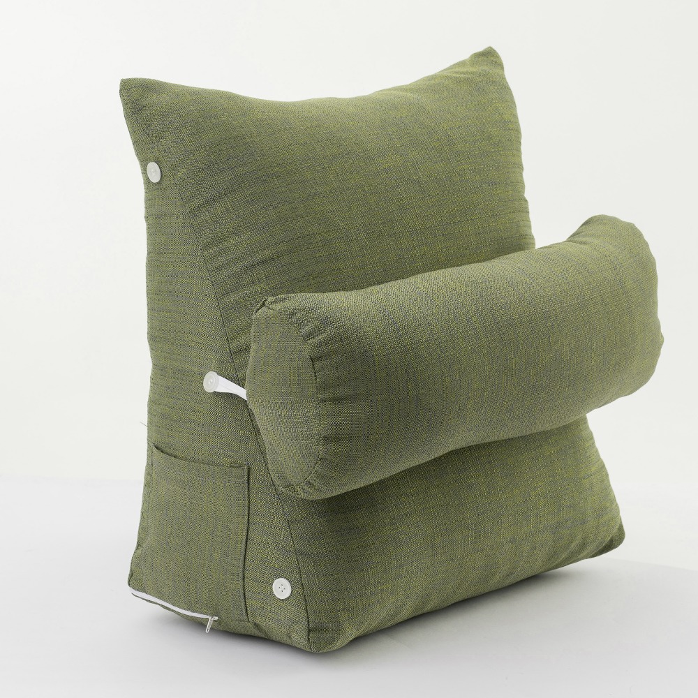 【金大器】多功能日系三角靠墊枕 中型45x25x45cm 懶骨頭 靠枕 抱枕 靠墊 抬腿枕 腰靠 床上靠枕 沙發墊-規格圖1