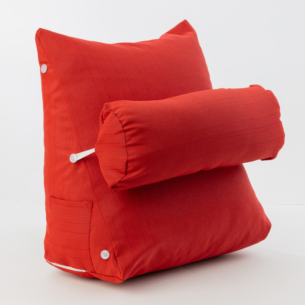 【金大器】多功能日系三角靠墊枕 中型45x25x45cm 懶骨頭 靠枕 抱枕 靠墊 抬腿枕 腰靠 床上靠枕 沙發墊-規格圖1