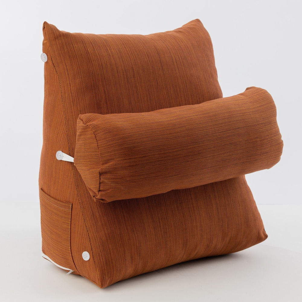 【金大器】多功能日系三角靠墊枕 中型45x25x45cm 懶骨頭 靠枕 抱枕 靠墊 抬腿枕 腰靠 床上靠枕 沙發墊-規格圖1