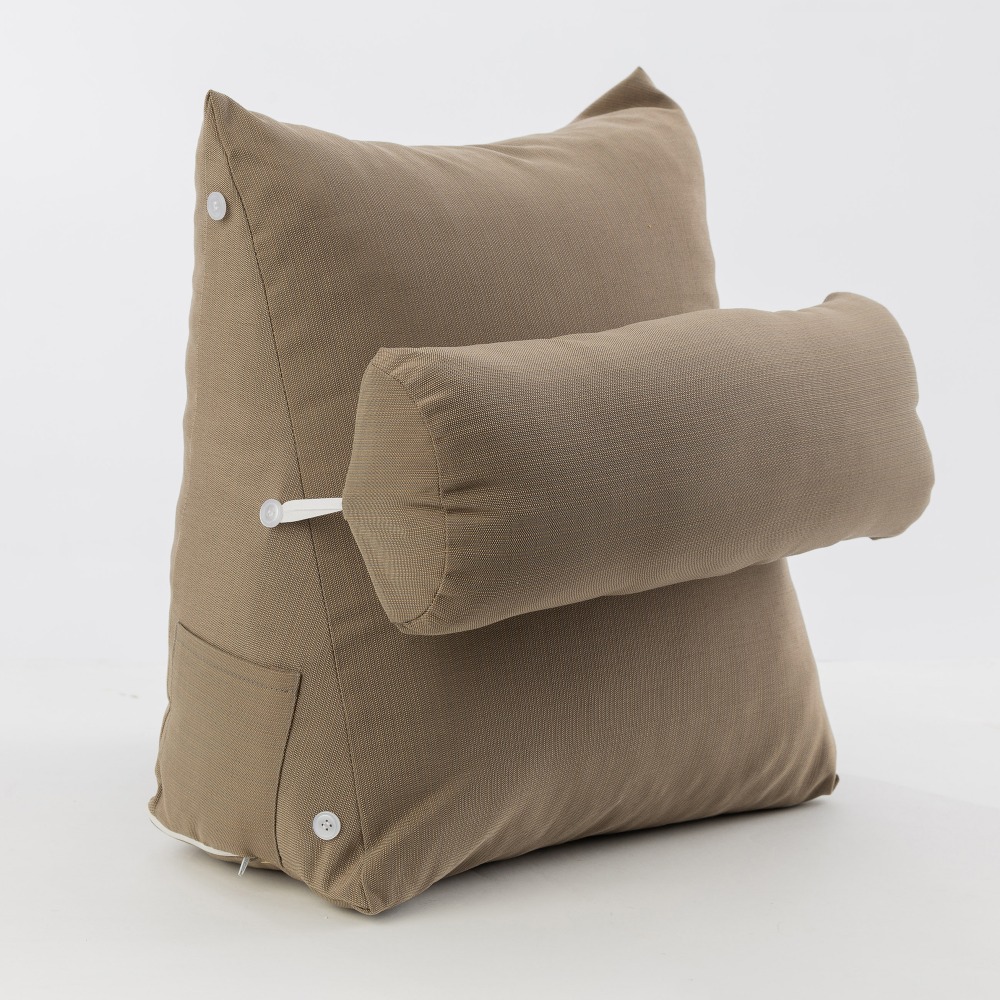 【金大器】多功能日系三角靠墊枕 中型45x25x45cm 懶骨頭 靠枕 抱枕 靠墊 抬腿枕 腰靠 床上靠枕 沙發墊-規格圖1