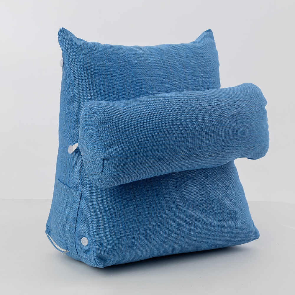 【金大器】多功能日系三角靠墊枕 中型45x25x45cm 懶骨頭 靠枕 抱枕 靠墊 抬腿枕 腰靠 床上靠枕 沙發墊-規格圖1