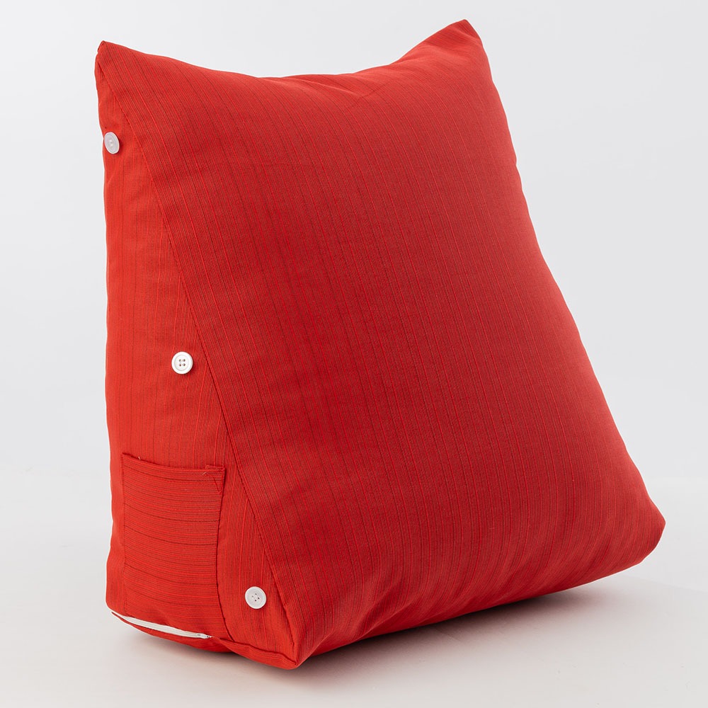 【金大器】素面三角靠墊枕 中型45x25x45cm 懶骨頭 靠枕 抱枕 靠墊 抬腿枕 腰靠 床上靠枕 沙發墊-規格圖1