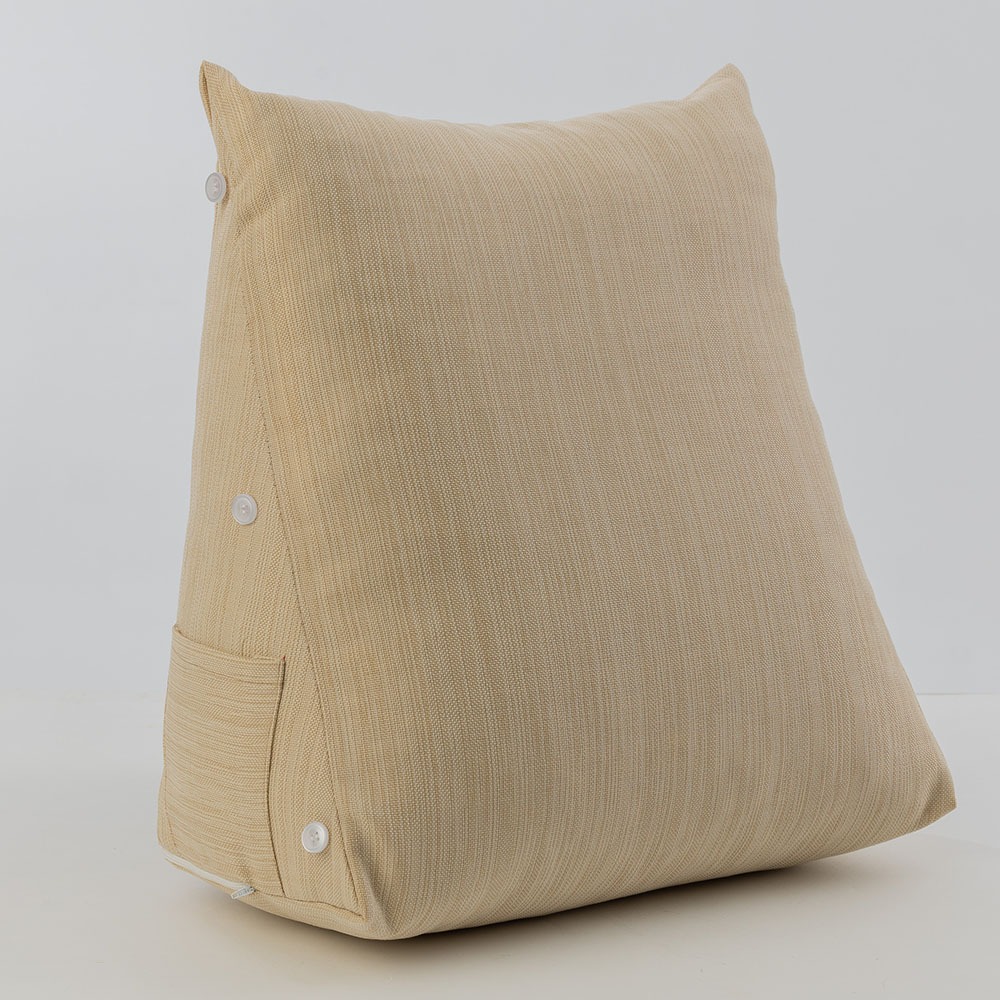 【金大器】素面三角靠墊枕 中型45x25x45cm 懶骨頭 靠枕 抱枕 靠墊 抬腿枕 腰靠 床上靠枕 沙發墊-規格圖1