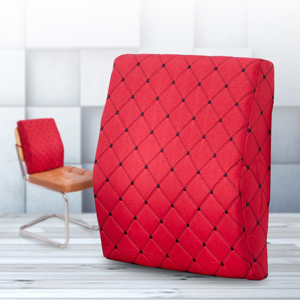 【金大器】絕美緹花護腰靠墊 41x37x曲線厚9cm 辦公室靠腰墊 靠墊  腰靠墊 腰枕 護腰靠墊 汽車靠墊-規格圖1