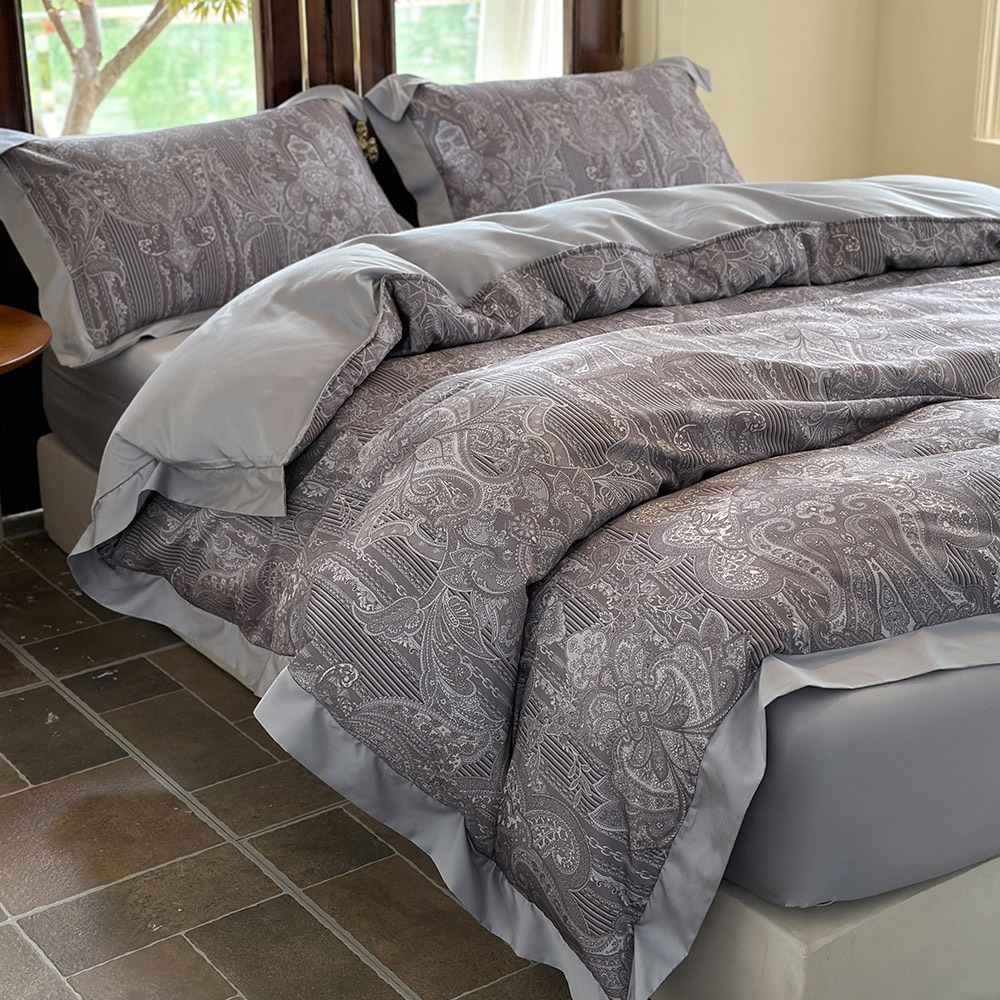 【金大器】極致尊榮 100sTENCEL 天絲床包四件組 床寢 兩用被 專櫃床包 枕套 萊賽爾纖維 100支天絲-規格圖1