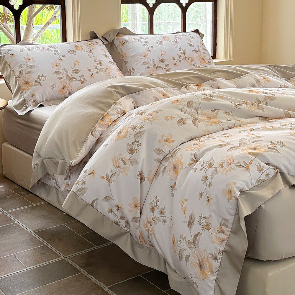 【金大器】極致尊榮 100sTENCEL 天絲床包四件組 床寢 兩用被 專櫃床包 枕套 萊賽爾纖維 100支天絲-規格圖1