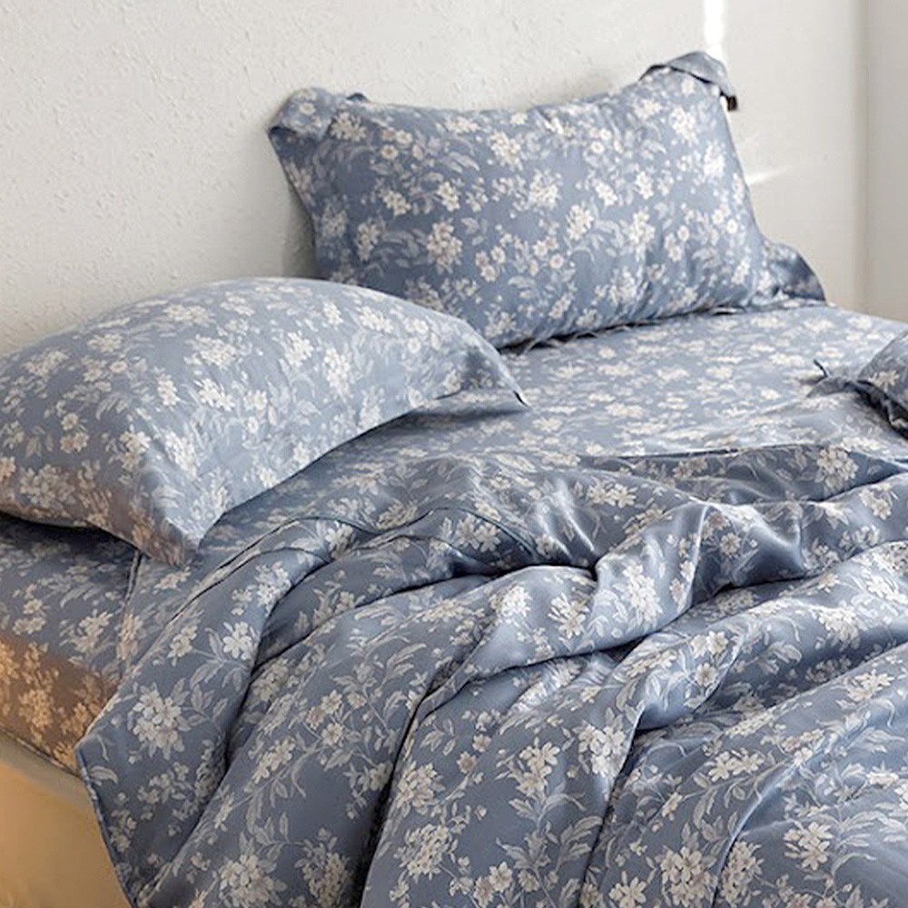 【金大器】60s天絲床包四件組 床寢 床單 兩用被 枕套 60支天絲 萊賽爾纖維 專櫃床包 雙人床包 天絲床包推薦-規格圖1