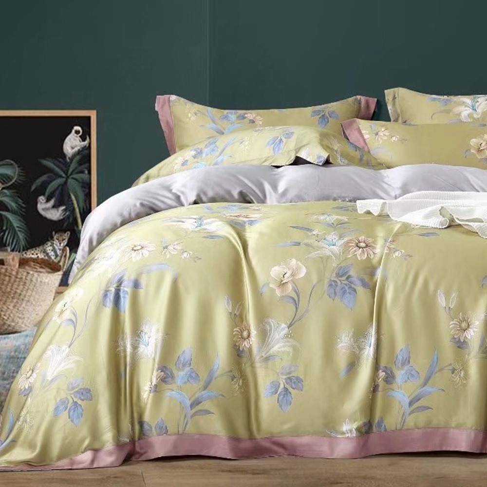 【金大器】60s天絲床包四件組 床寢 床單 兩用被 枕套 60支天絲 萊賽爾纖維 專櫃床包 雙人床包 天絲床包推薦-規格圖1