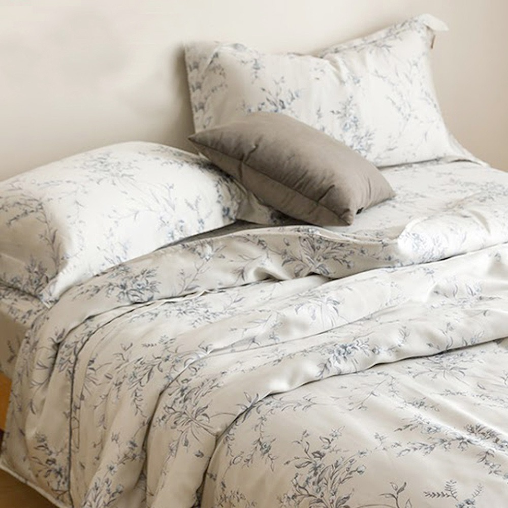 【金大器】60s天絲床包四件組 床寢 床單 兩用被 枕套 60支天絲 萊賽爾纖維 專櫃床包 雙人床包 天絲床包推薦-規格圖1