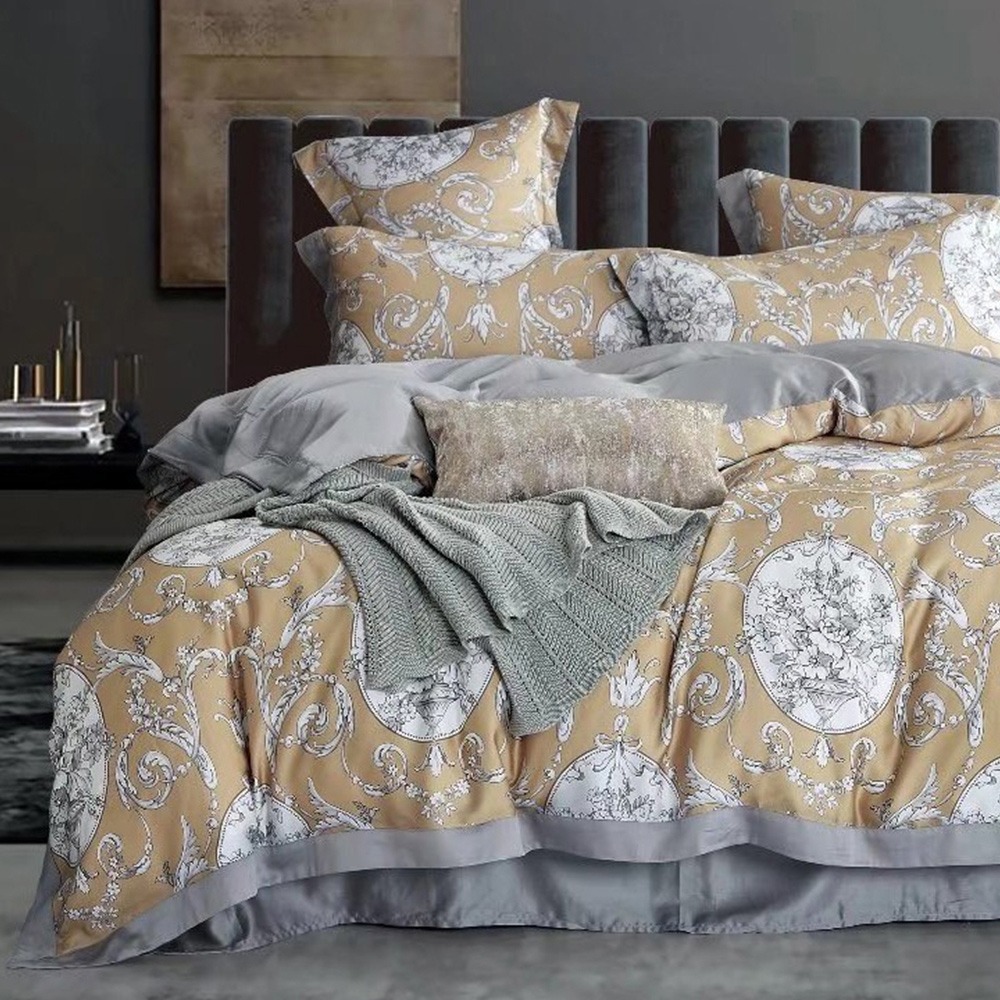 【金大器】60s天絲床包四件組 床寢 床單 兩用被 枕套 60支天絲 萊賽爾纖維 專櫃床包 雙人床包 天絲床包推薦-規格圖1