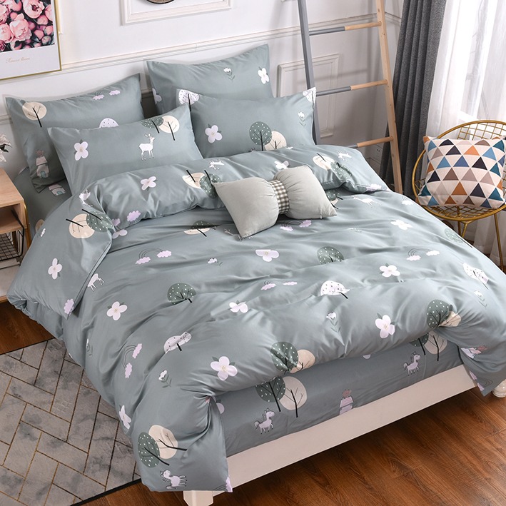 【金大器】銀離子天絲絨 床包四件組 床寢 床單 兩用被 套件組 薄床包 素色床包 高CP值床包-規格圖1