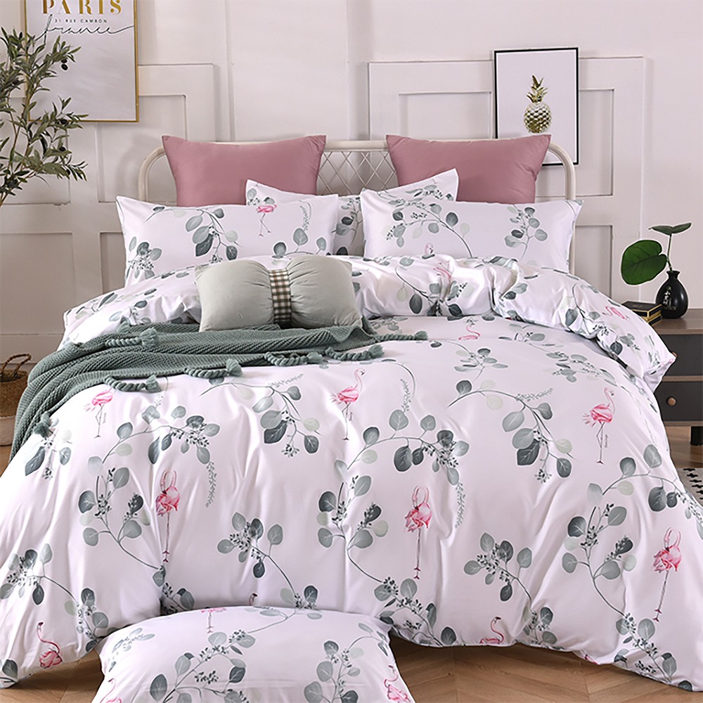 【金大器】銀離子天絲絨 床包四件組 床寢 床單 兩用被 套件組 薄床包 素色床包 高CP值床包-規格圖1