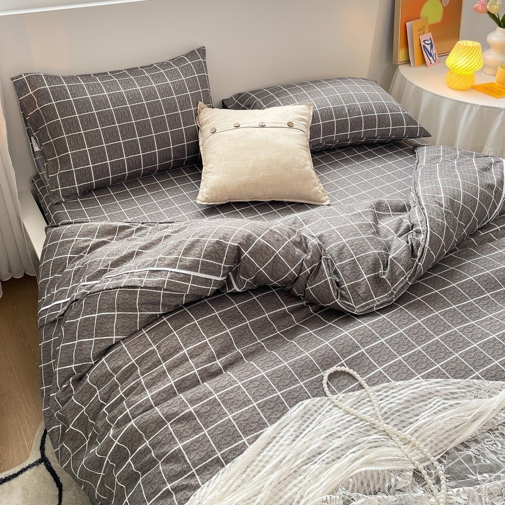 【金大器】天絲絨 床包四件組 床寢 床單 兩用被 套件組 薄床包 素色床包 高CP值床包-規格圖1