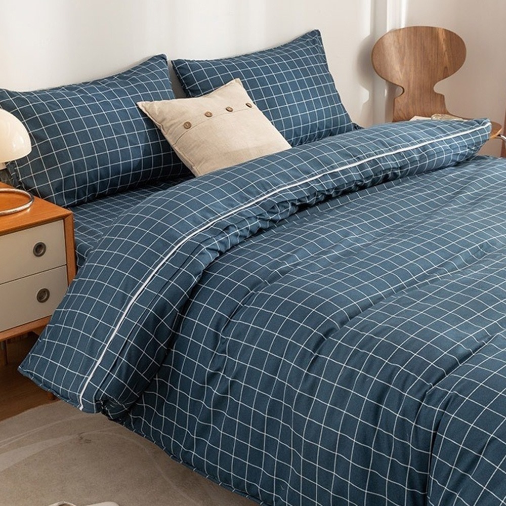 【金大器】天絲絨 床包四件組 床寢 床單 兩用被 套件組 薄床包 素色床包 高CP值床包-規格圖1