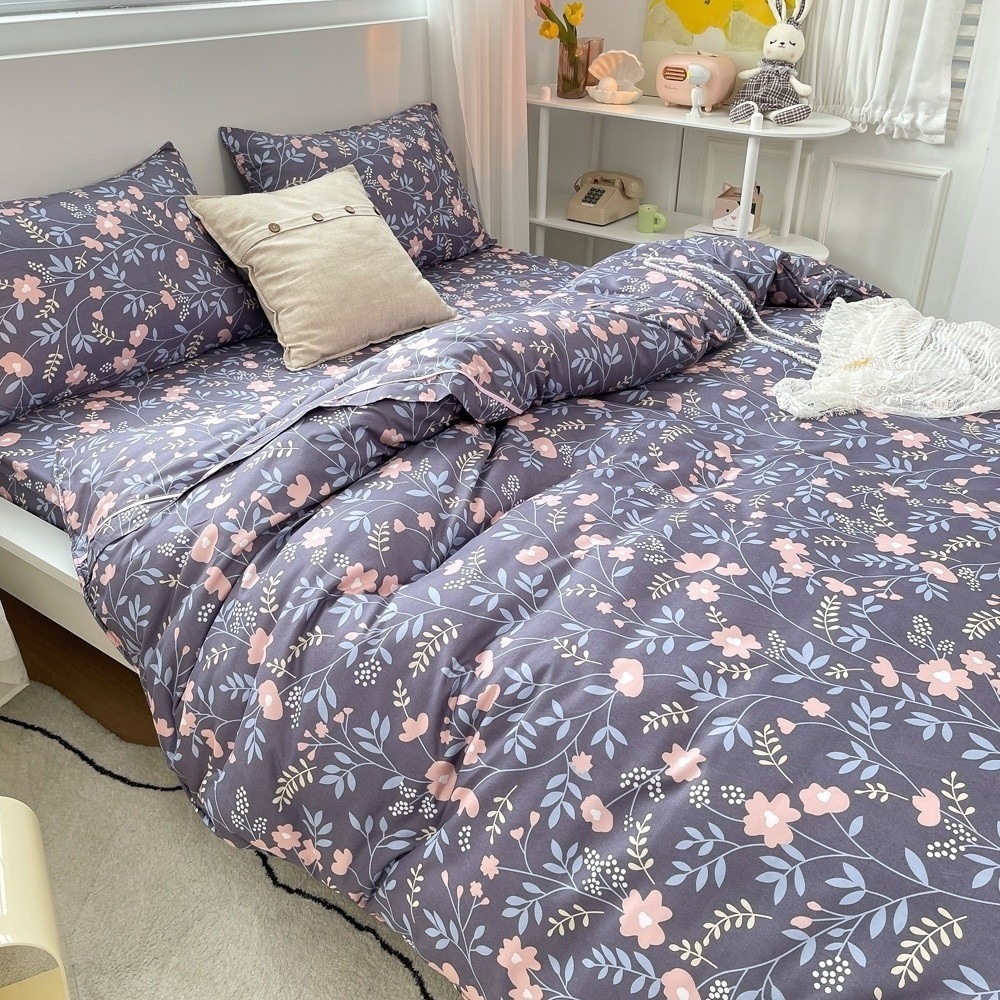 【金大器】天絲絨 床包四件組 床寢 床單 兩用被 套件組 薄床包 素色床包 高CP值床包-規格圖1