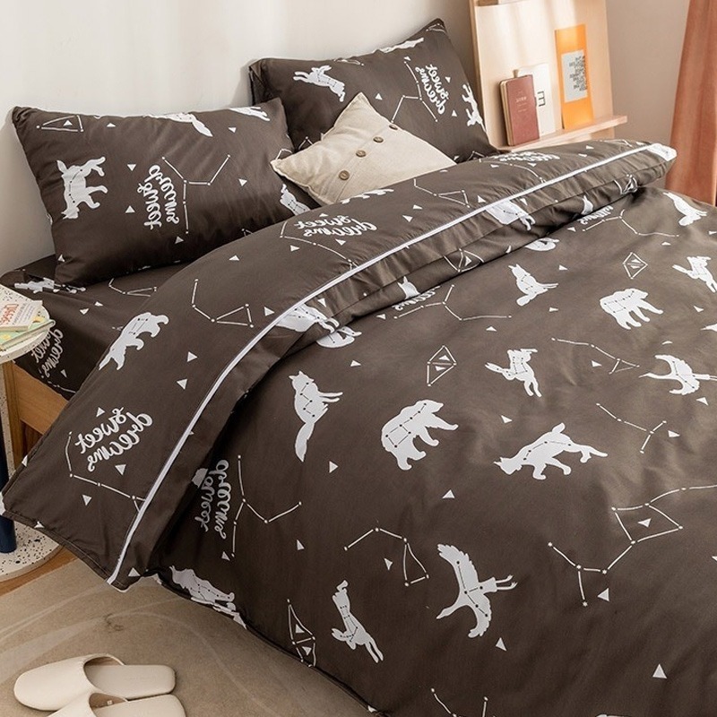 【金大器】天絲絨 床包四件組 床寢 床單 兩用被 套件組 薄床包 素色床包 高CP值床包-規格圖1