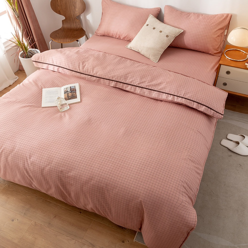 【金大器】天絲絨 床包四件組 床寢 床單 兩用被 套件組 薄床包 素色床包 高CP值床包-規格圖1